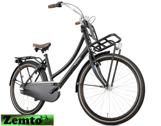 Damen Hollandrad Daily Dutch 26 Zoll 3 Gang schwarz-matt